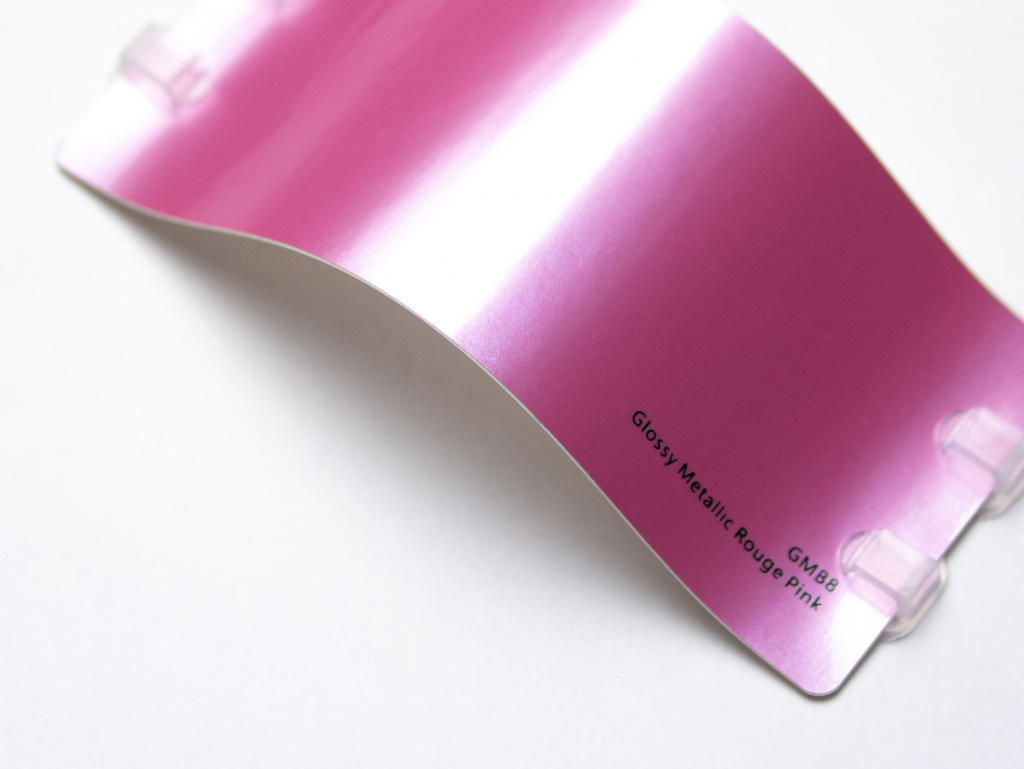 Виниловая плёнка Glossy Metallic Rouge Pink (руж-розовый), глянцевая, GMB8, 1,52×17,5 м