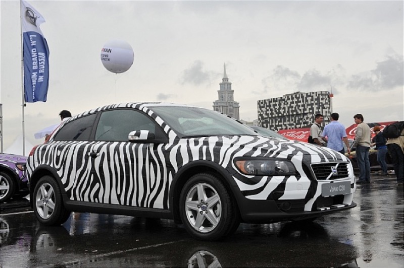 Автомобиль под зебру раскрас