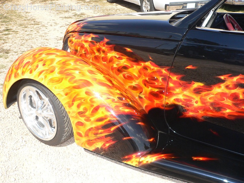 Огонь, пламя, языки пламени аэрография на авто