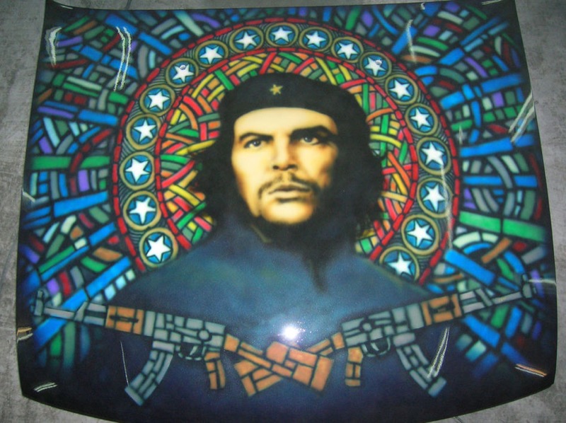 Че Гевара на капот авто аэрография винилография