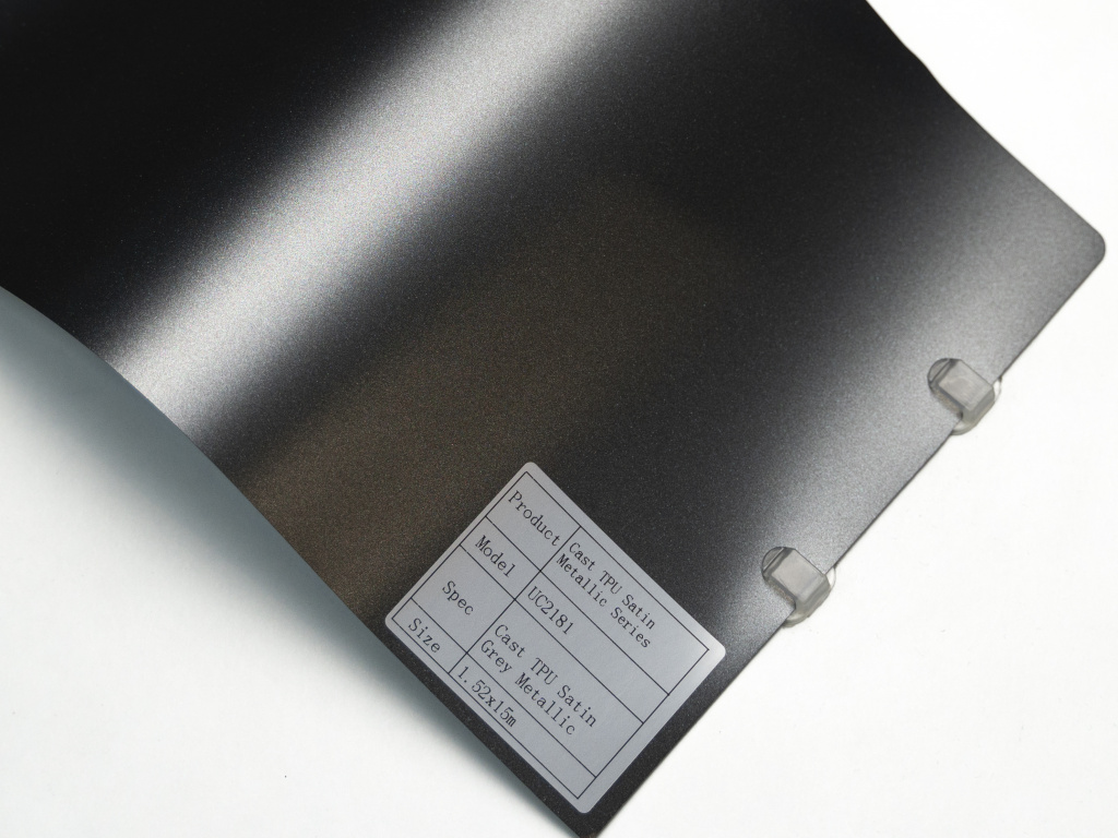 Полиуретановая пленка PPF Colors Satin Grey Metallic (серый металлик сатин), матовая, UC2181, 1,52×15 м