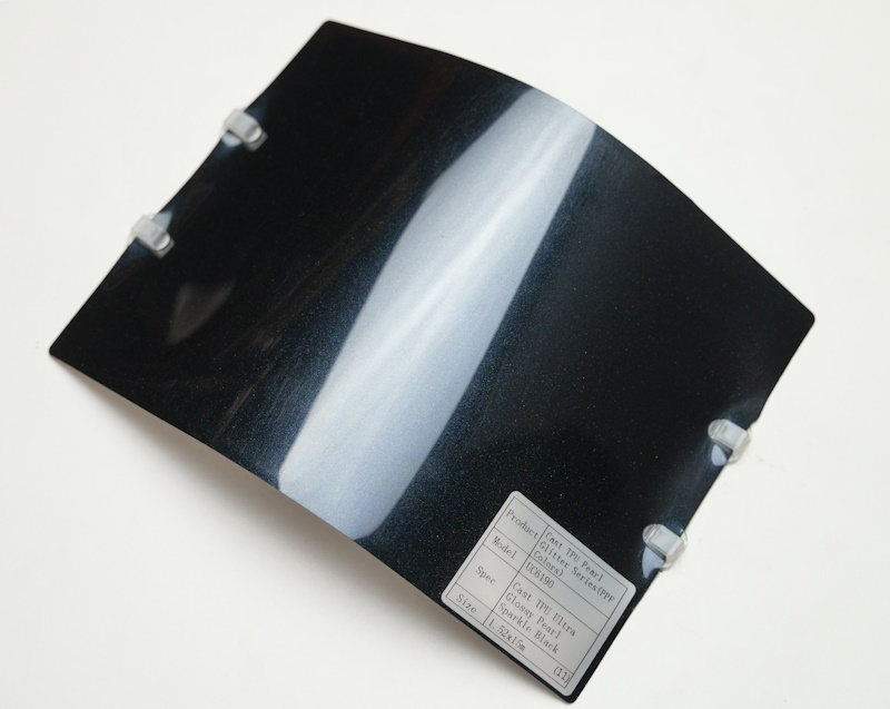 Полиуретановая пленка PPF Colors Ultra Glossy Pearl Sparkle Black (перламутровый блестящий черный), глянцевая, UC6190, 1,52×15 м