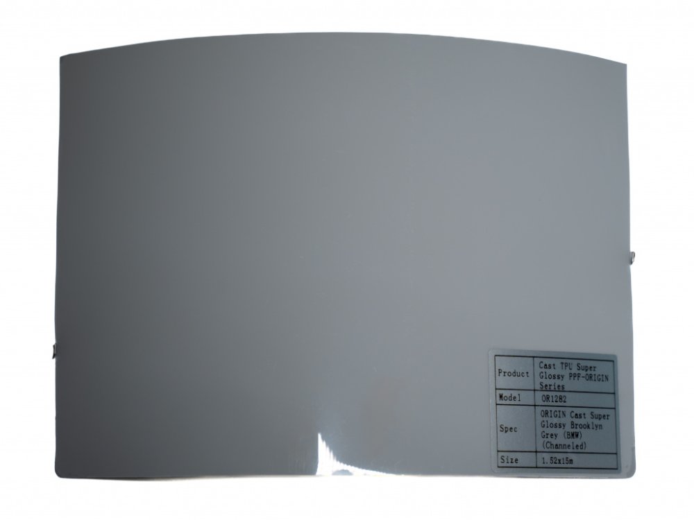 Полиуретановая пленка PPF Origin Colors Super Glossy Brooklyn Grey (BMW) (Бруклин Грей), канальный, глянцевая, OR1282, 1,52×15 м