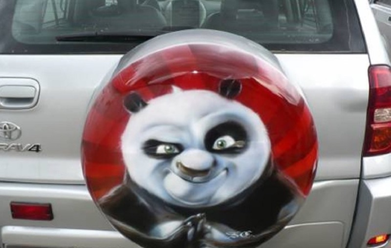 Кнуг фу панда на запасное колесо винилография