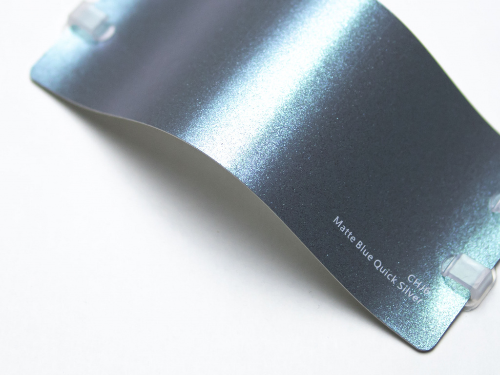 Виниловая плёнка Matte Blue Quick Silver (сине-серебристый), матовая, CHJ6, 1,52×17,5 м