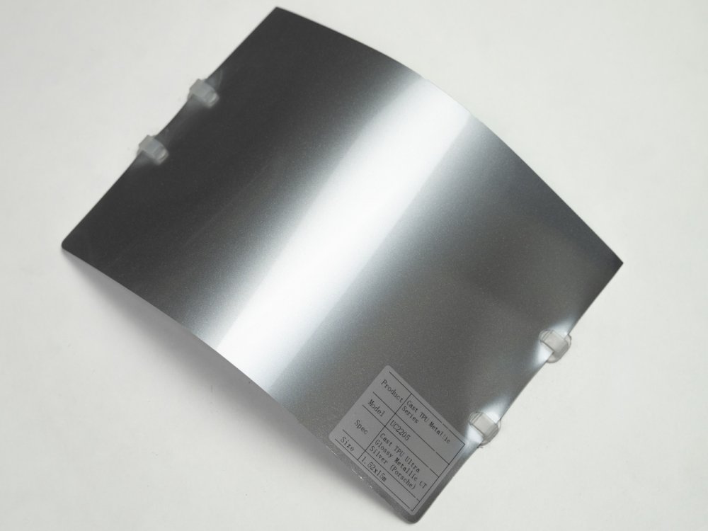 Полиуретановая пленка PPF Colors Glossy Metallic GT Silver Porsche (серебристый металлик), глянцевая, UC2205, 1,52×15 м