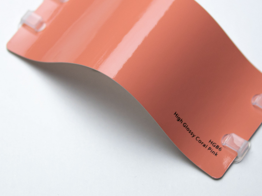 Виниловая плёнка High Glossy Coral Pink (блестящий кораллово-розовый), HGB6, 1,52×17,5 м