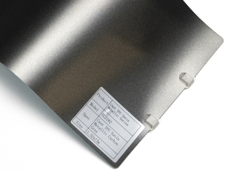 Полиуретановая пленка PPF Colors Satin Metallic Carbon Grey (серый угольный сатин), матовая, UC2182, 1,52×15 м