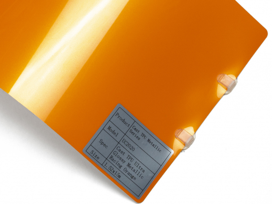 Полиуретановая пленка PPF Colors Glossy Metallic Racing Orange (апельсин), глянцевая, UC2020, 1,52×15 м
