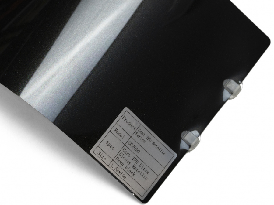 Полиуретановая пленка PPF Colors Glossy Metallic Dawn Black (черный рассвет), глянцевая, UC2090, 1,52×15 м
