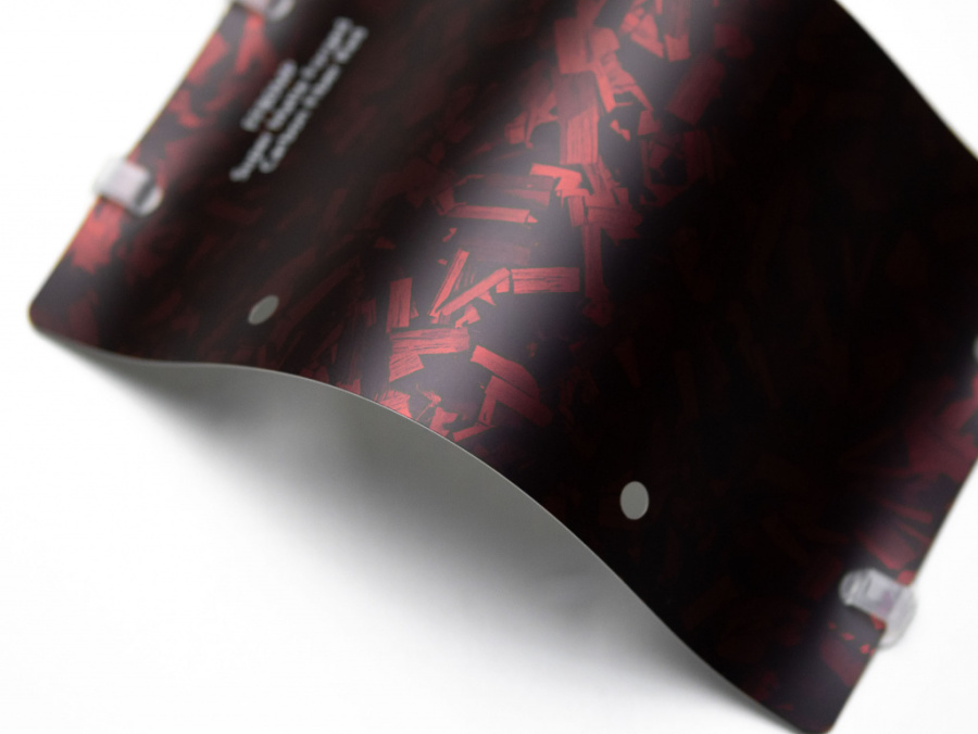 Виниловая плёнка Super Matte Forged Carbon Fiber Red (матовый красный карбон), FFB0MP, 1,52×17,5 м