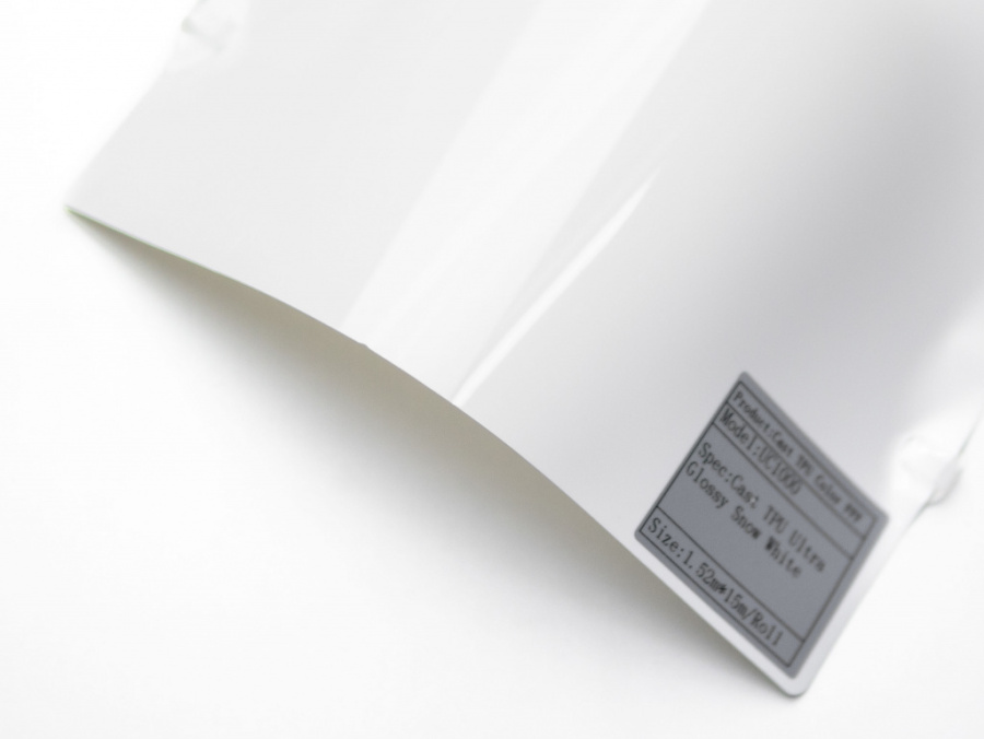 Полиуретановая пленка PPF Colors Snow white (белоснежный), глянцевая, UC1000, 1,52×15 м