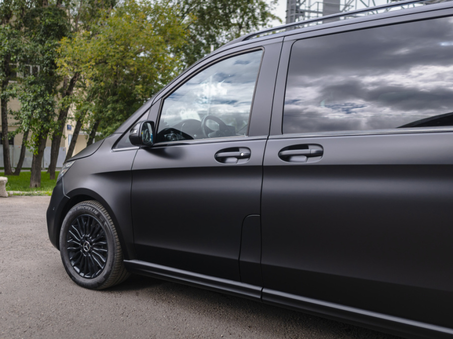 Полиуретановая пленка PPF Colors Satin Midnight Black (полуночно-черный сатин), матовая, UC1190, 1,52×15 м