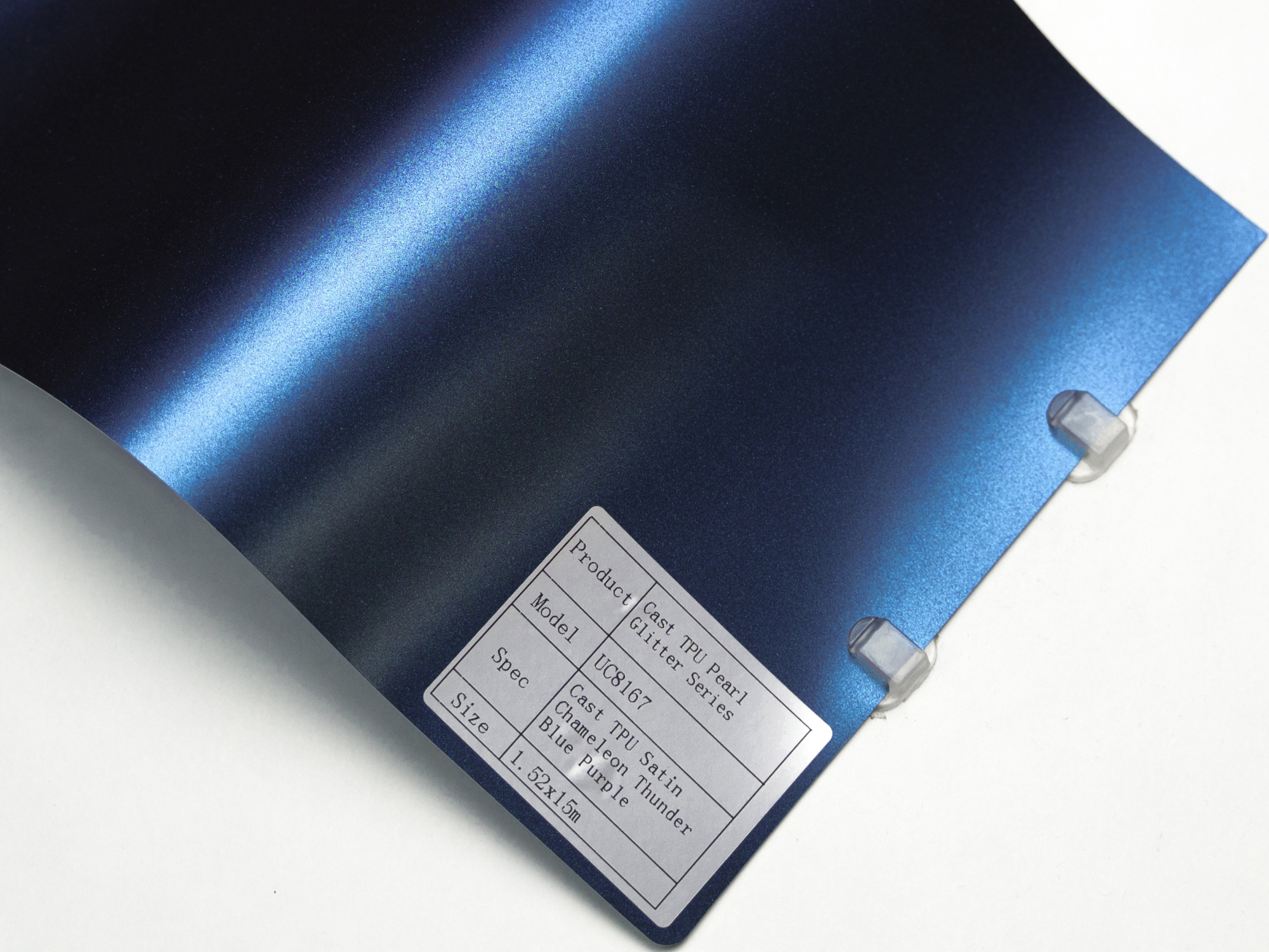 Полиуретановая пленка PPF Colors Satin Chameleon Thunder Blue Purple (сине-фиолетовый хамелеон), сатин, UC8167, 1,52×15 м