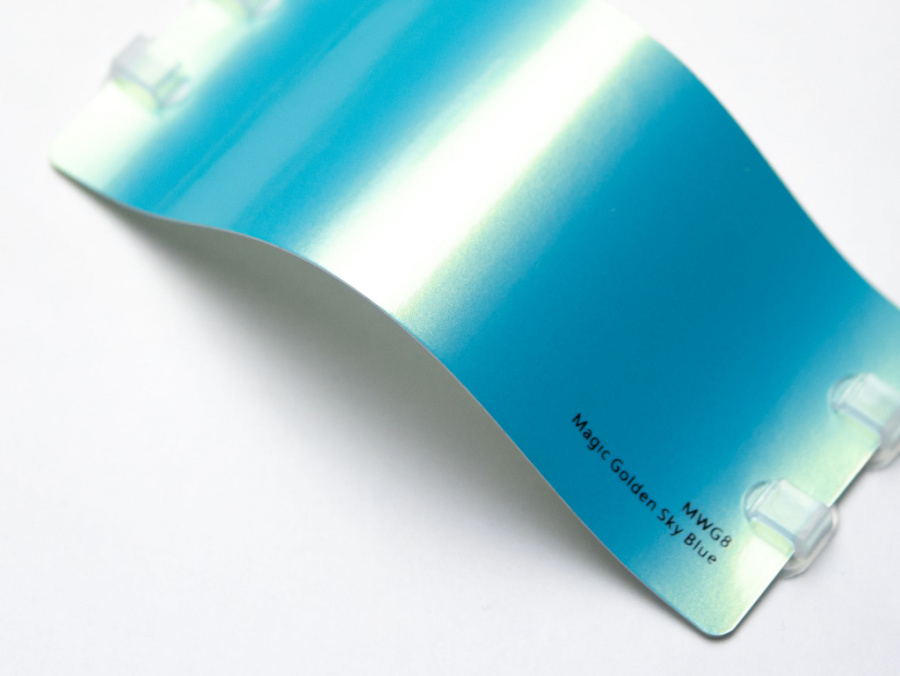 Виниловая плёнка Magic Golden Sky Blue (золотистый небесно-голубой), MWG8, 1,52×17,5 м