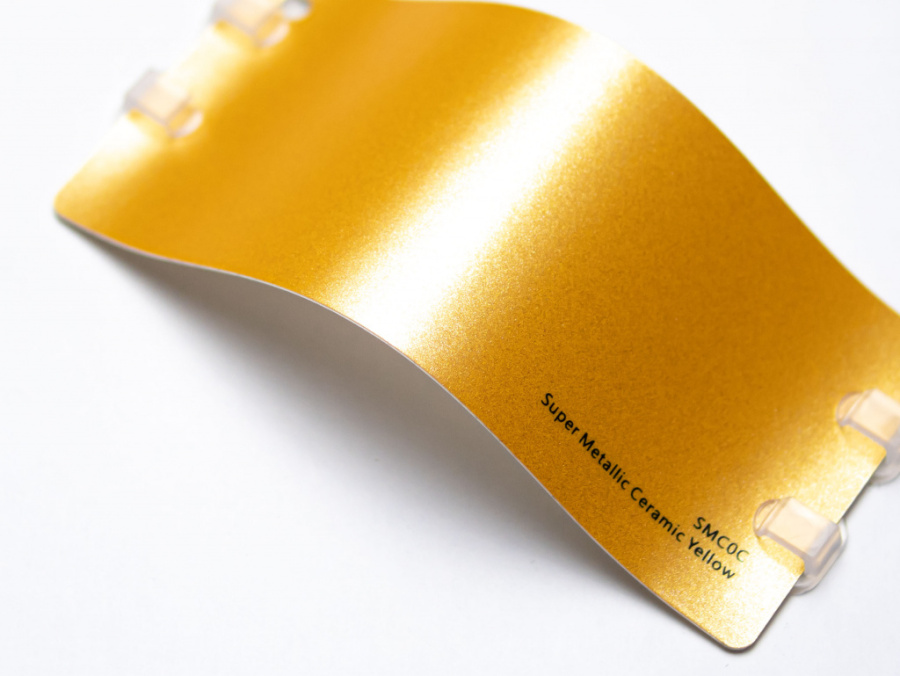 Виниловая плёнка Super Metallic Ceramic Yellow (металлик, керамический желтый), SMC0C, 1,52×17,5 м
