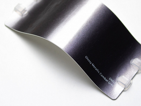 Виниловая плёнка Glossy Metallic Combat Grey (серый боевой), глянцевая, GML8, 1,52×17,5 м