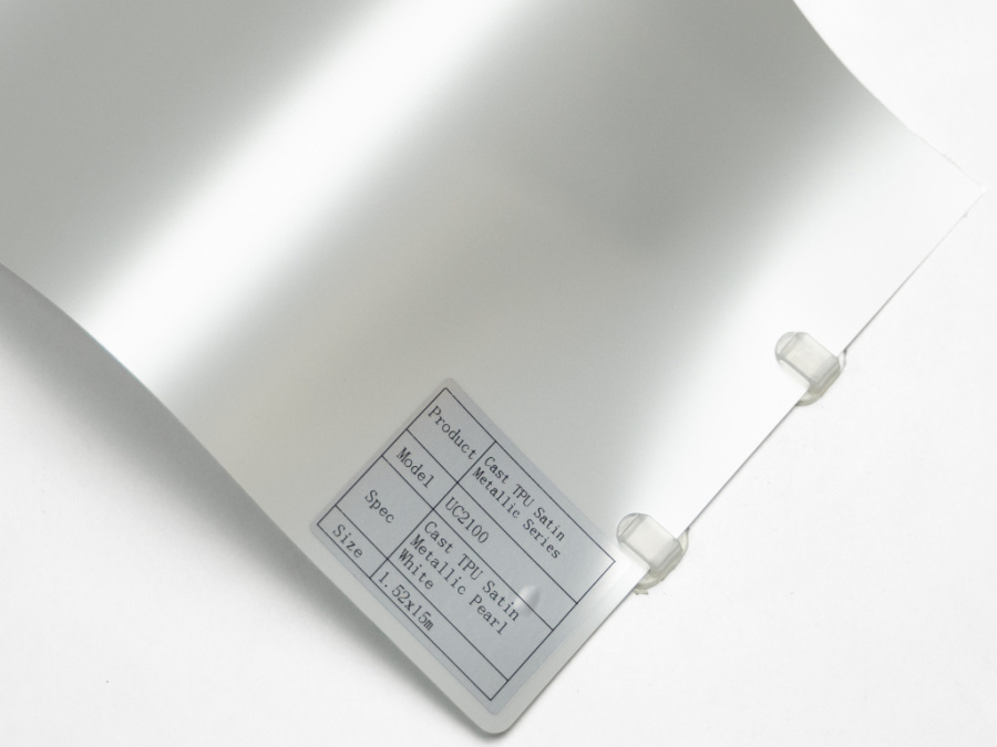 Полиуретановая пленка PPF Colors Satin Metallic Pearl White (атласный сатин), матовая, UC2100, 1,52×15 м