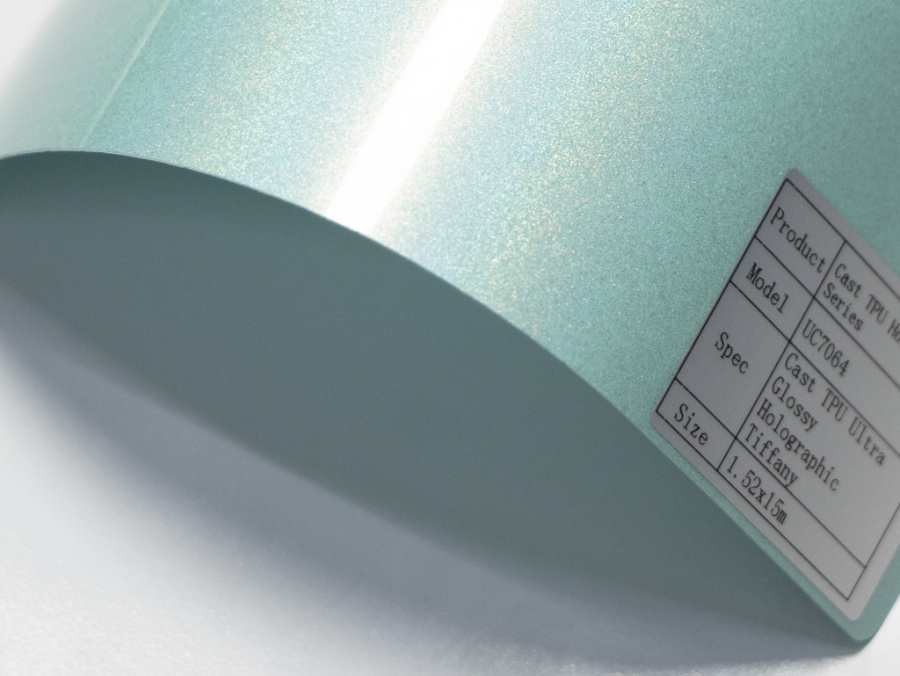 Полиуретановая пленка PPF Colors Glossy Holographic Tiffany (голографический тиффани), глянцевая, UC7064, 1,52×15 м